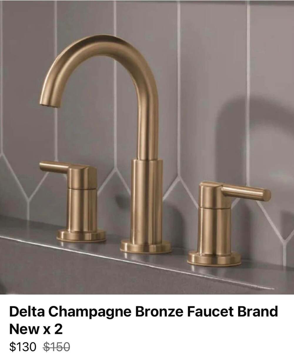 Delta Nicoli Champagne Bronze Widespread Bathroom Faucet